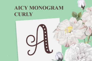 Aicy Monogram Curly Display Font for Brand Personality