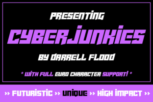 Cyberjunkies Futuristic Display Font for Makers