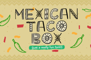 Mexican Taco Box Font for Bold Craft & Printable Designs