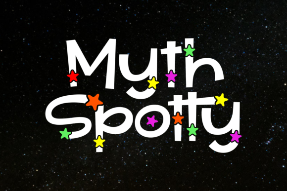 Myth Spotty Star-Themed Display Font for Crafters