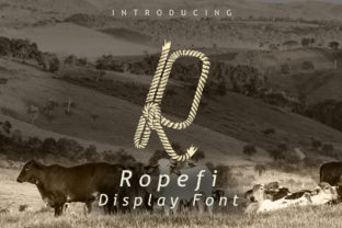 Ropefi: A Vintage Rope Texture Display Font for Retro Branding
